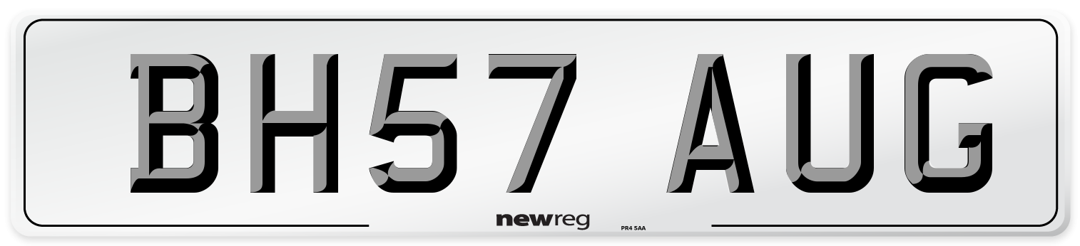 BH57 AUG Number Plate from New Reg